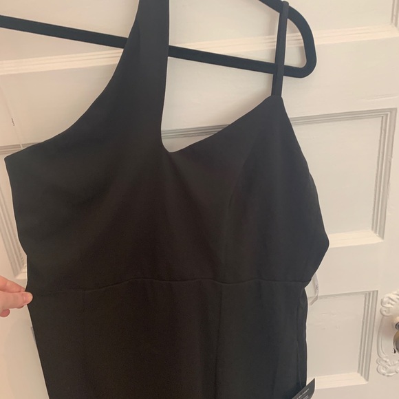 Lulus One Shoulder Black Mermaid Formal Dress, Size XL - Picture 12 of 14